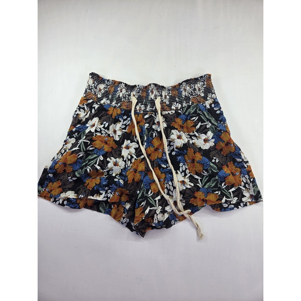Like An Angel Women's SHORTS Linen Blend Hawaiian Floral Size M